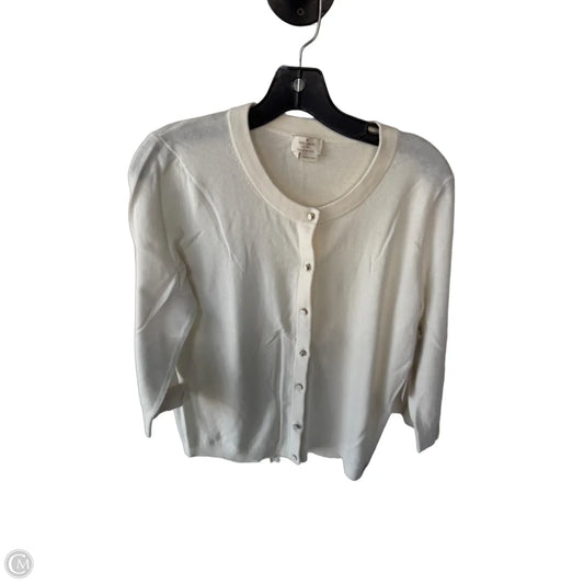 Sweater Cardigan Designer By Kate Spade In Cream, Size: L