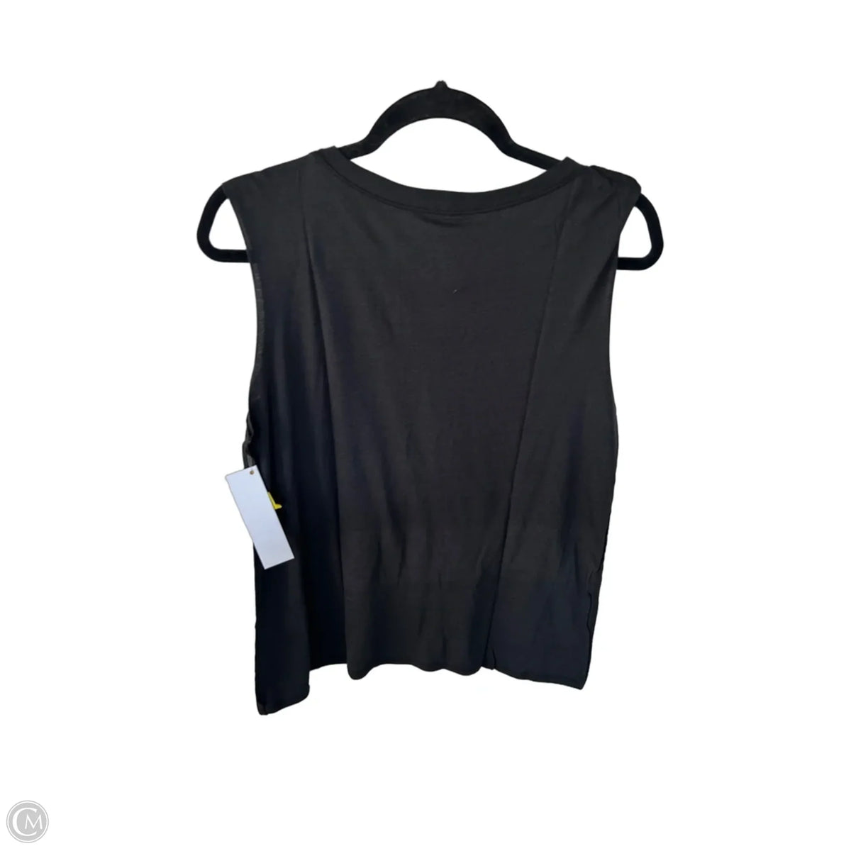 Top Sleeveless Basic By Cma In Black & Grey, Size: L