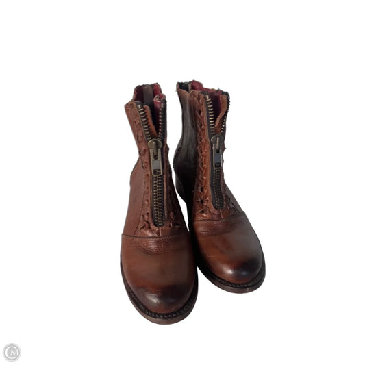 Boots Ankle Flats By Freebird In Brown, Size: 8