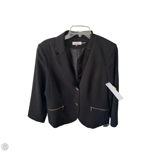 Blazer By Calvin Klein In Black, Size: Xl