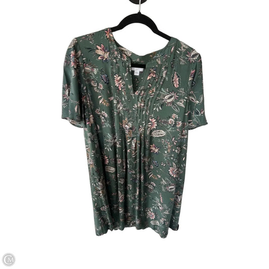 Dress Casual Midi By J. Jill In Green & Pink, Size: M
