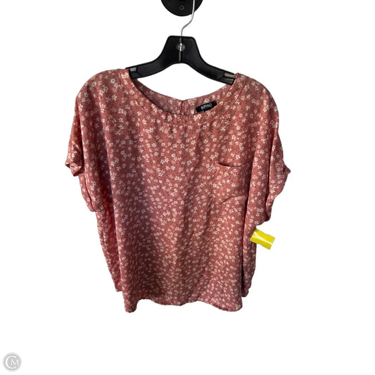 Top Short Sleeve By Buffalo David Bitton In Pink & White, Size: Xl