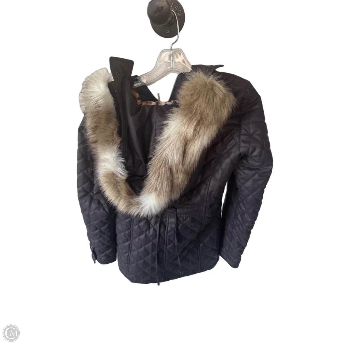 Coat Puffer & Quilted By Laundry In Navy, Size: Xs