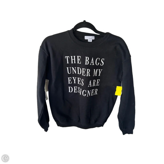 Sweatshirt Crewneck By Cmc In Black & White, Size: Xs