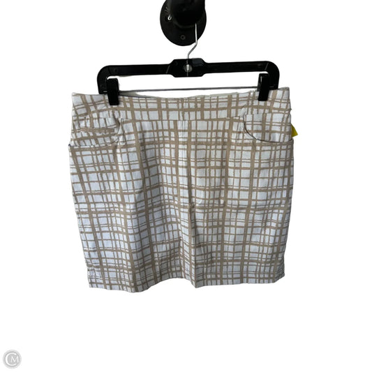 Skort By Hilary Radley In Tan & White, Size: L