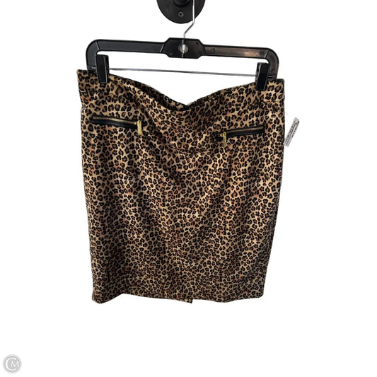 Skirt Mini & Short By Dana Buchman In Animal Print, Size: 12