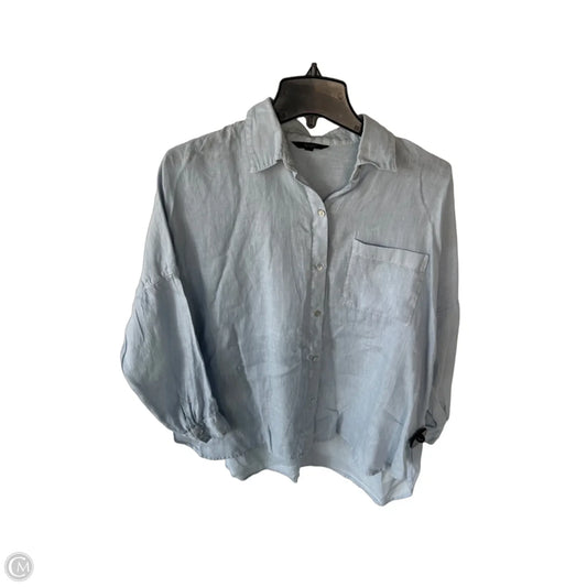 Top Long Sleeve By Massimo Dutti In Blue, Size: S