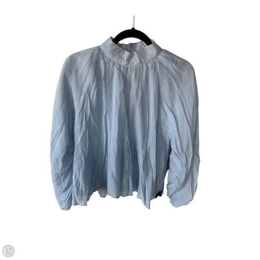 Blouse Long Sleeve By Cmc In Blue, Size: M