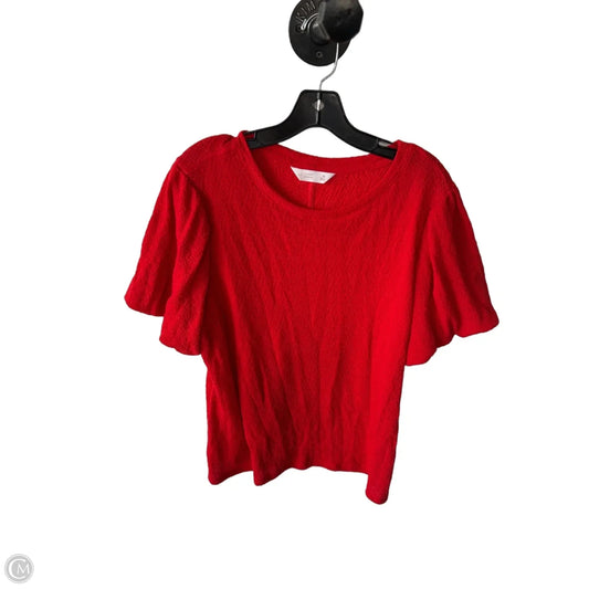 Top Short Sleeve By Lc Lauren Conrad In Red, Size: Xl