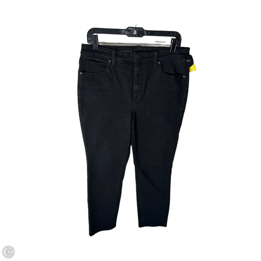 Jeans Straight By Talbots In Black Denim, Size: 10