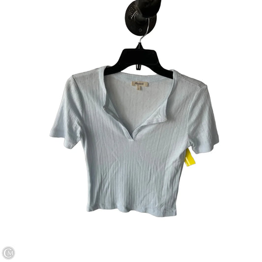 Top Short Sleeve By Madewell In Blue, Size: S
