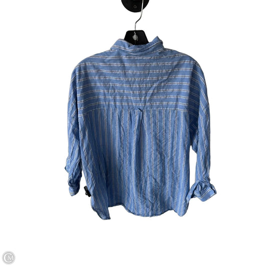 Top Long Sleeve By Pilcro In Blue & White, Size: Xs