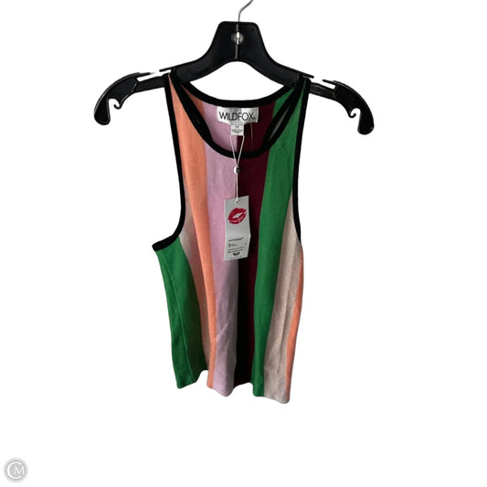 Top Sleeveless By Wildfox In Green & Orange, Size: M