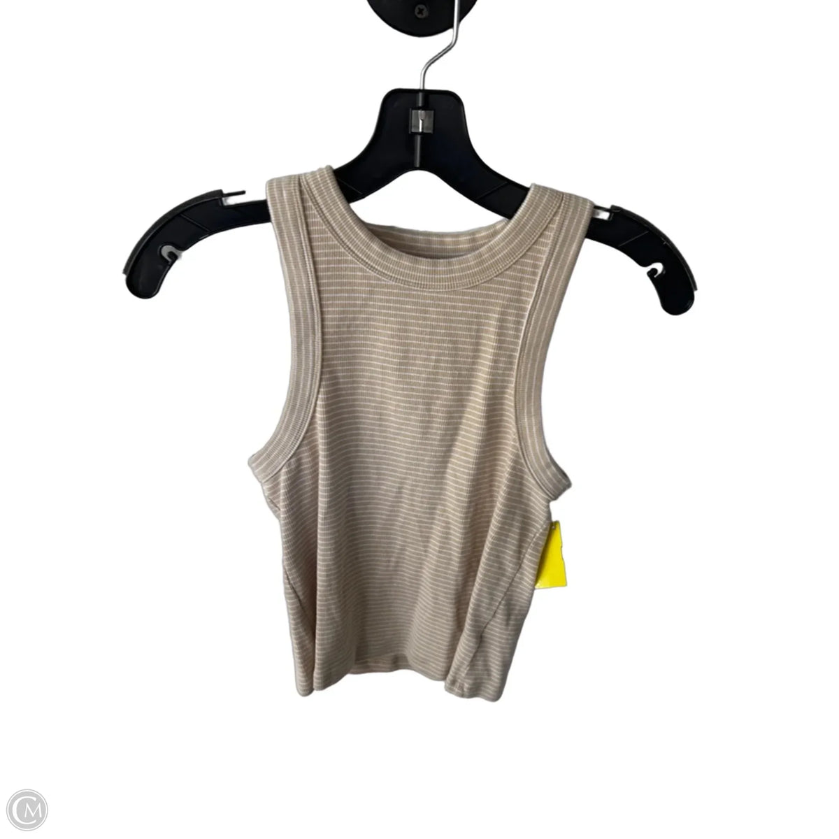Top Sleeveless Basic By Old Navy In Tan & White, Size: M