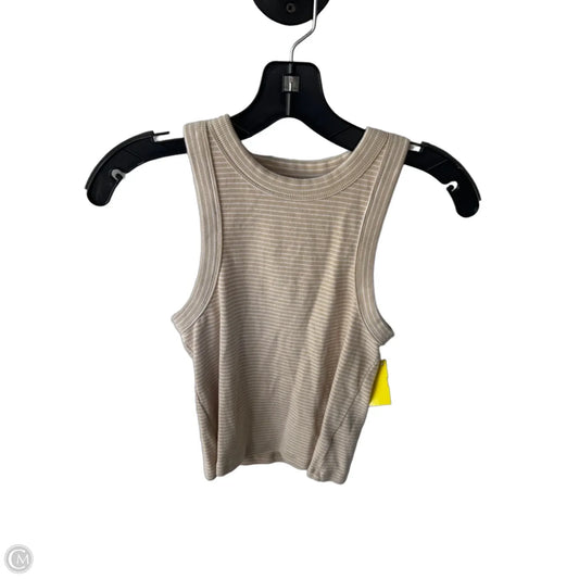 Top Sleeveless Basic By Old Navy In Tan & White, Size: M