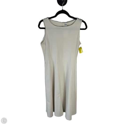 Dress Casual Midi By Uniqlo In Cream, Size: M