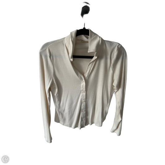 Top Long Sleeve By Madewell In Cream, Size: M