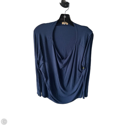 Top Long Sleeve By Piko In Blue, Size: M