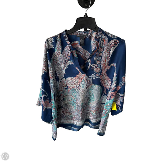 Top Short Sleeve By Chelsea And Theodore In Blue & Purple, Size: 1x
