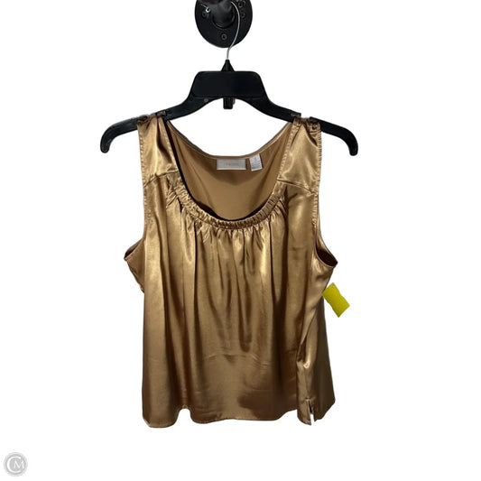 Top Sleeveless By Chicos In Gold, Size: Xl