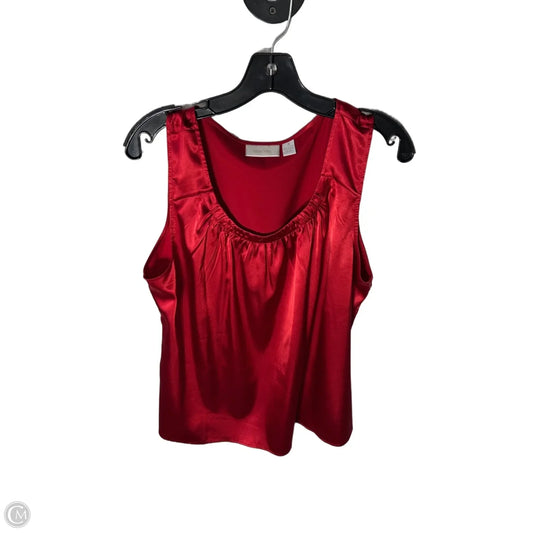 Top Sleeveless By Chicos In Red, Size: Xl