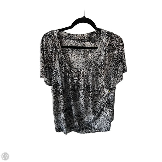 Top Short Sleeve By Notations In Black & Grey, Size: 2x