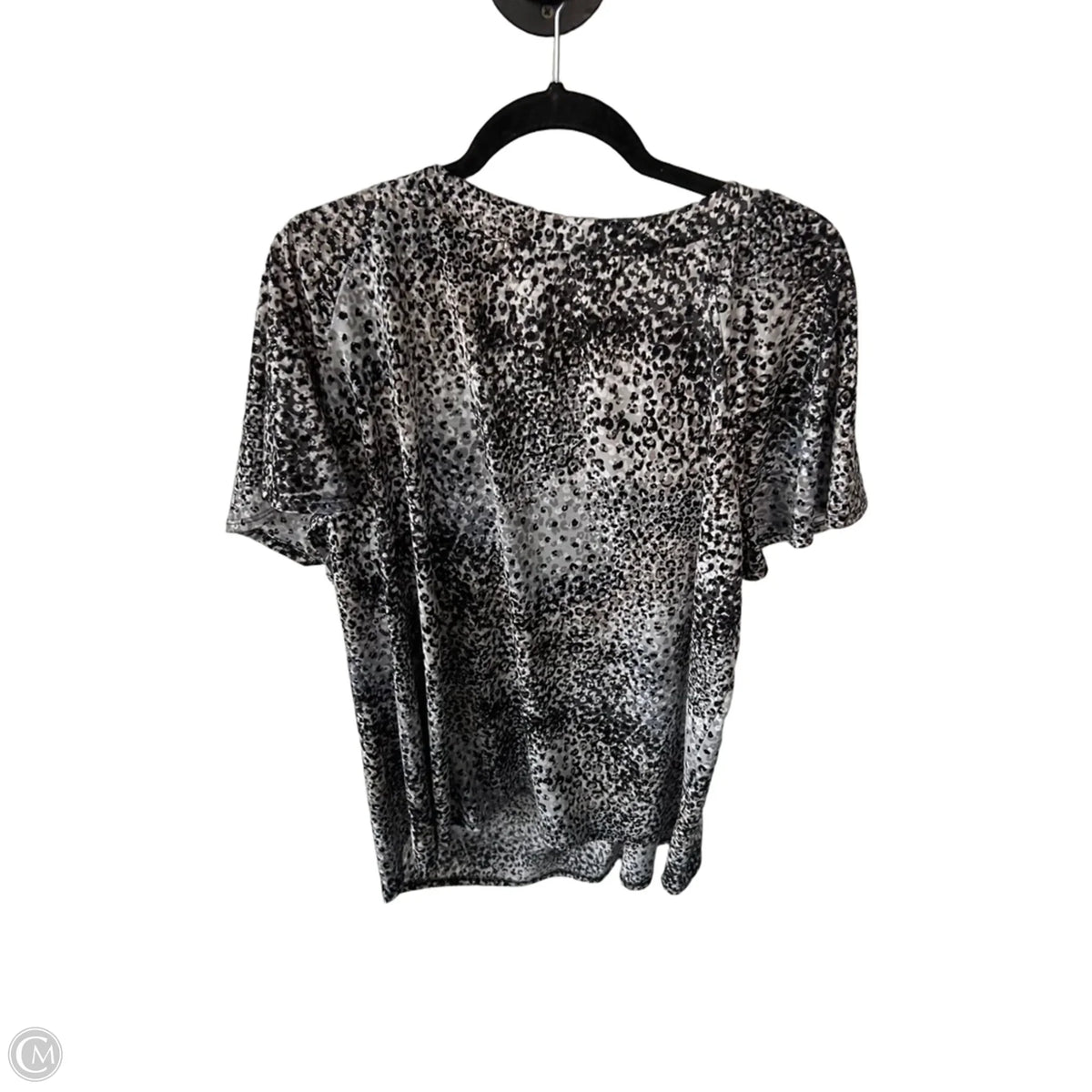 Top Short Sleeve By Notations In Black & Grey, Size: 2x