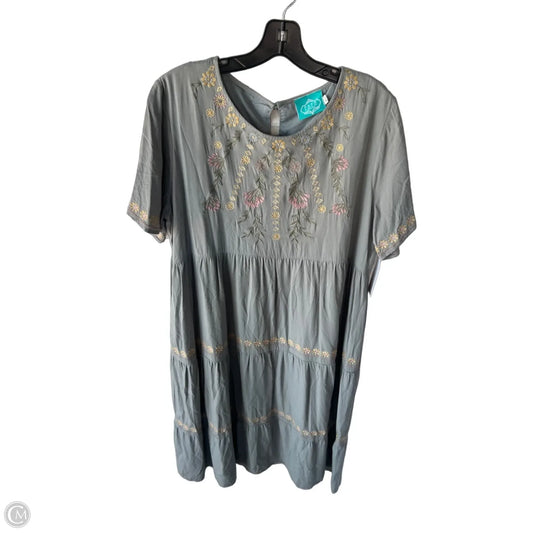 Dress Casual Midi By Clothes Mentor In Grey & Yellow, Size: Xl