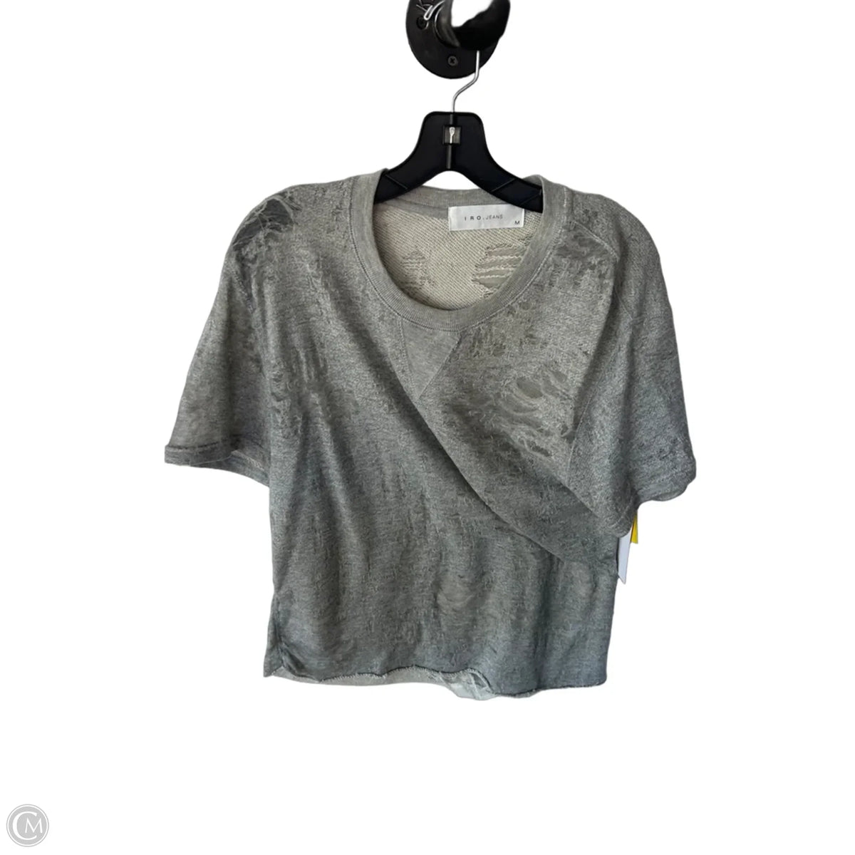 Top Short Sleeve By Iro In Grey, Size: M