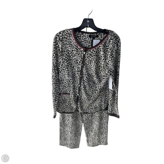 Pajamas 2pc By Ellen Tracy In Animal Print, Size: M
