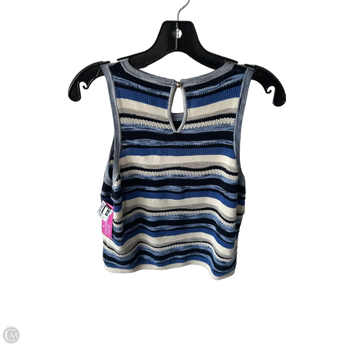 Vest Sweater By Evereve In Blue & Grey, Size: M