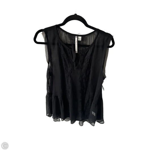 Top Sleeveless By Lc Lauren Conrad In Black, Size: L