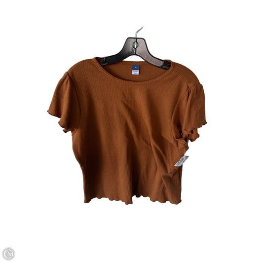 Top Short Sleeve By Old Navy In Brown, Size: Xl