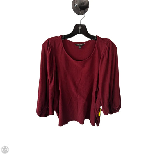 Top 3/4 Sleeve By Banana Republic In Red, Size: Xl