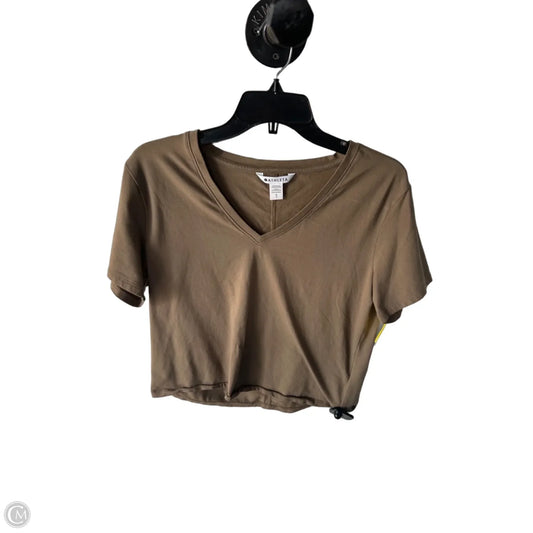 Athletic Top Short Sleeve By Athleta In Brown, Size: S