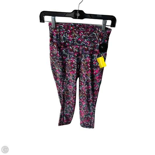 Athletic Leggings Capris By Lululemon In Green & Pink, Size: 2