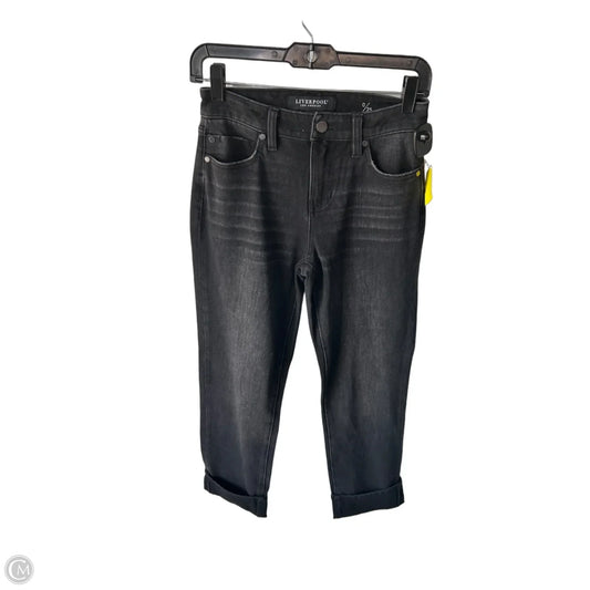 Jeans Boyfriend By Liverpool In Black Denim, Size: 0