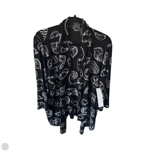 Cardigan By Chicos In Black & White, Size: Xxl