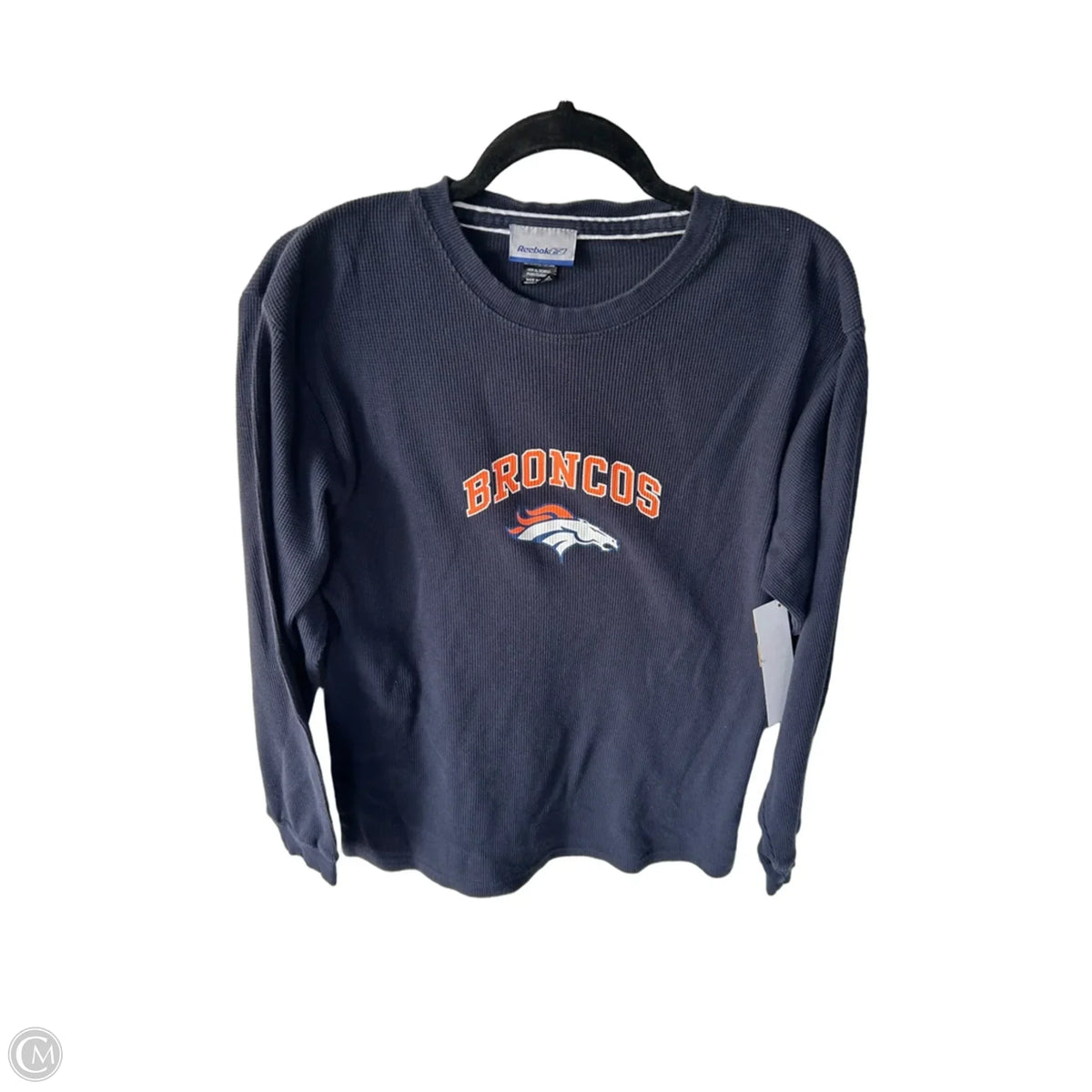 Top Long Sleeve Basic By Reebok In Blue & Orange, Size: L