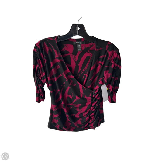 Top 3/4 Sleeve By Style And Company In Black & Pink, Size: Mp