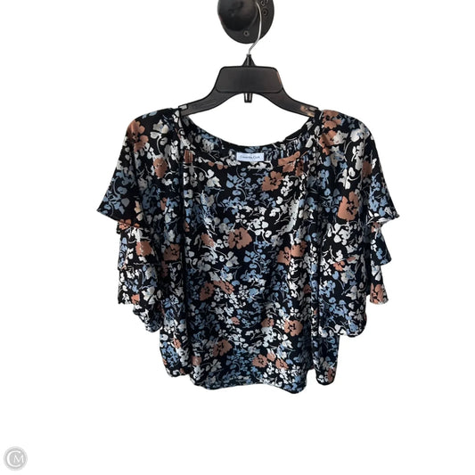 Top Short Sleeve By Charter Club In Black & Blue, Size: L