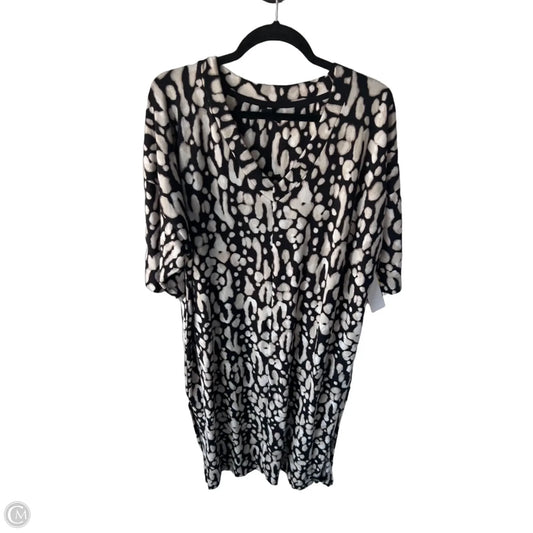 Nightgown By Donna Karan In Black & Tan, Size: L