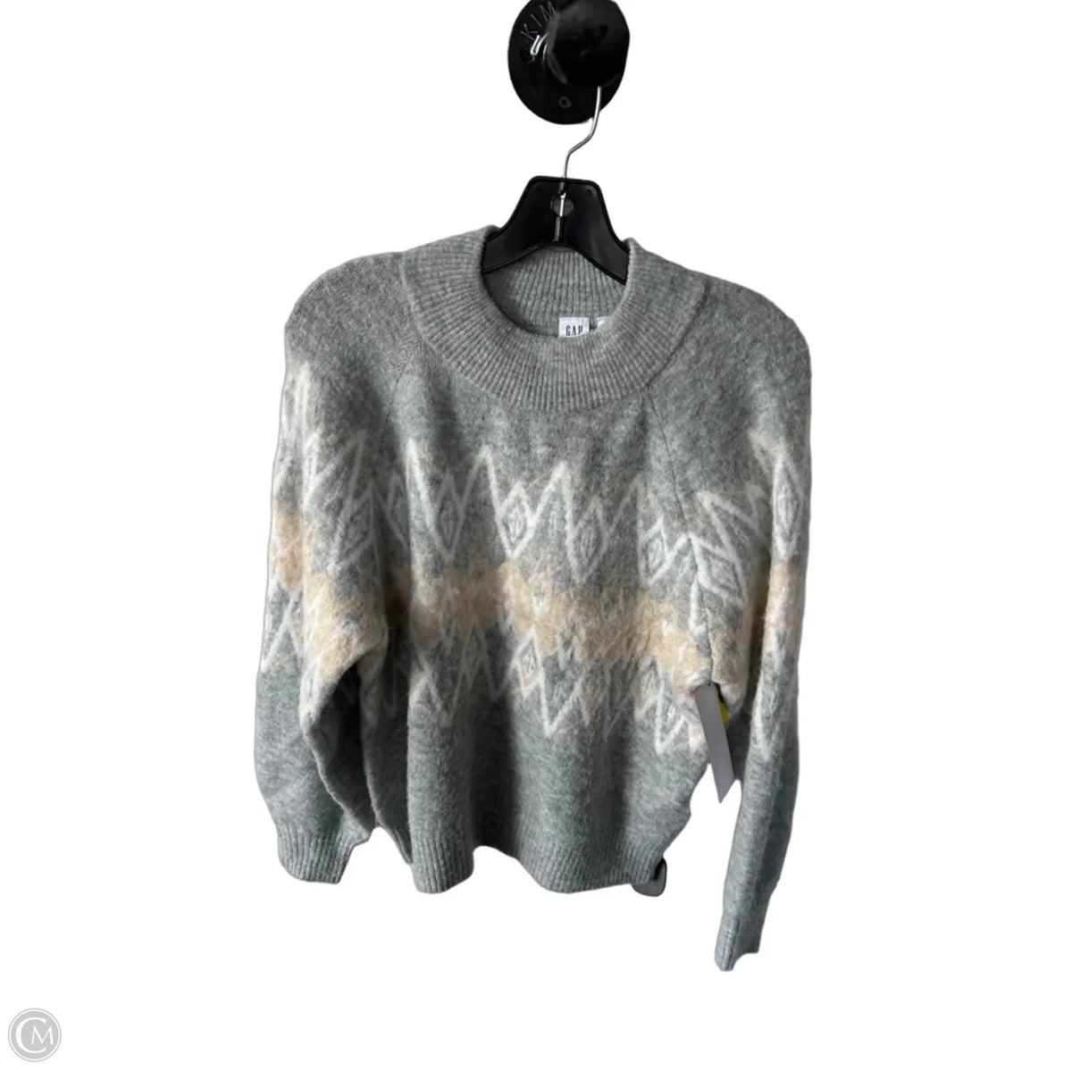 Sweater By Gap In Grey & Tan, Size: S