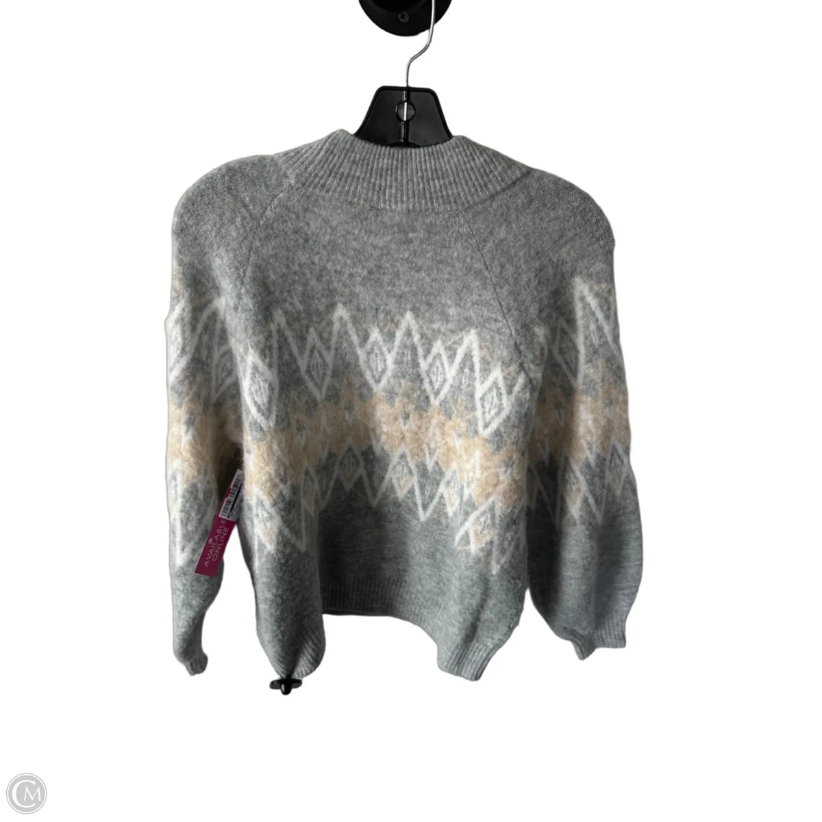 Sweater By Gap In Grey & Tan, Size: S