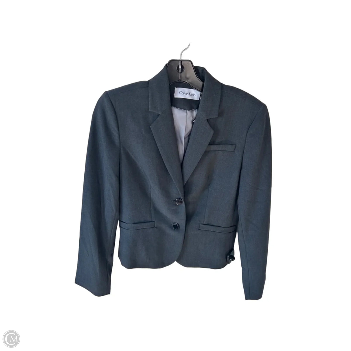 Blazer By Calvin Klein In Grey, Size: Sp