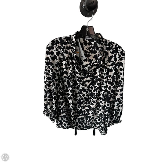 Blouse Designer By Karl Lagerfeld In Black & Pink, Size: S