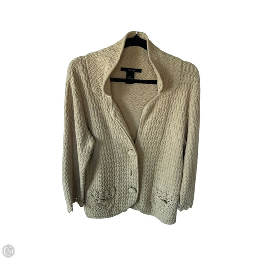 Sweater Cardigan By Clothes Mentor In Tan, Size: M