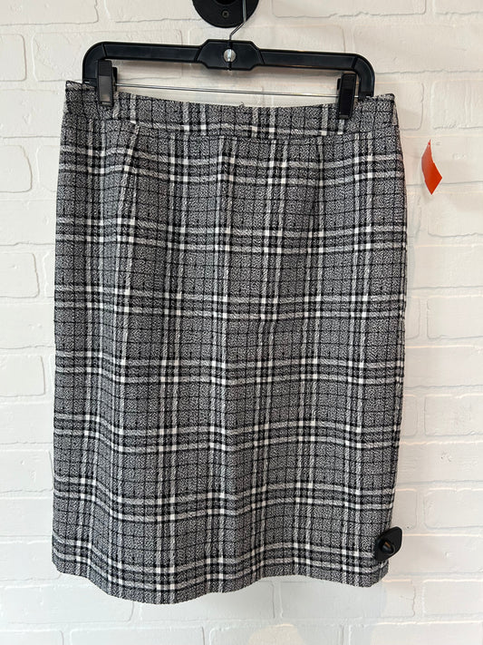 Black White Skirt Midi Pendleton, Size 10