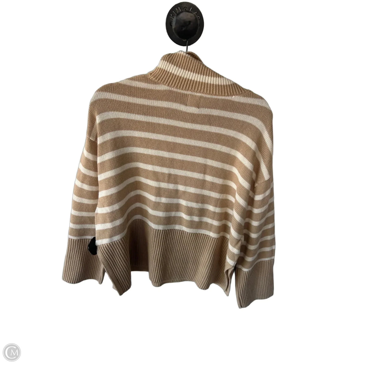 Sweater By Gap In Cream & Tan, Size: M