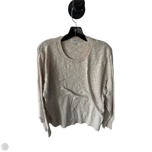 Sweater By J. Crew In Tan & White, Size: Xxl